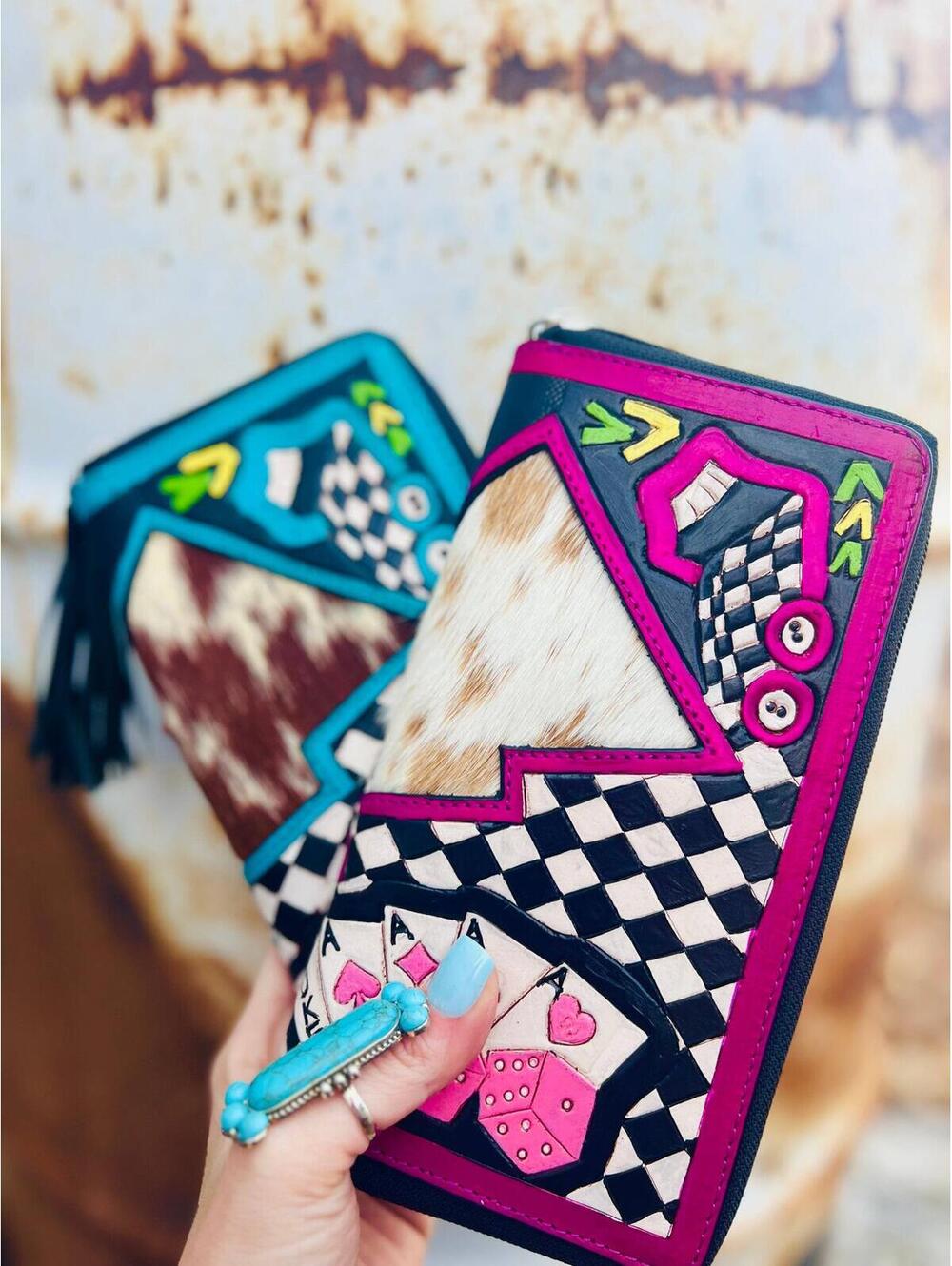 Pink Rocker Large Zippered Wallet - Picture 4 of 7